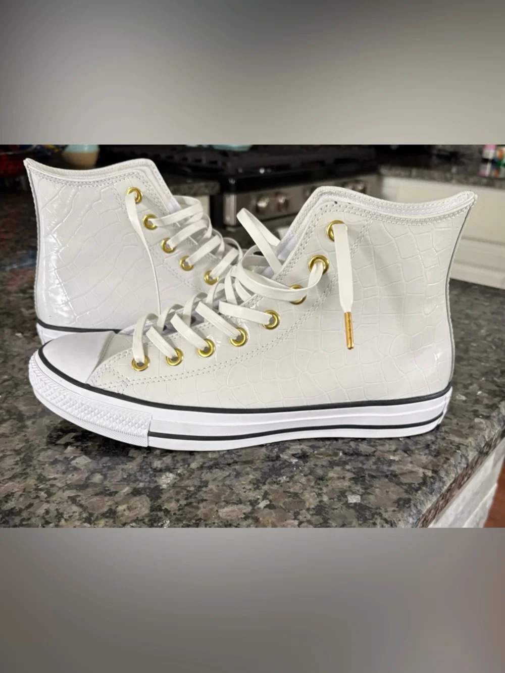 Mens Chuck 70 Leather By You Customized Hightop Sneakers - Picture 1 of 8